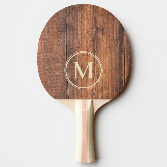 Raquette De Ping Pong Reclaimed Wood Monogram (Dos)