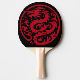 Raquette De Ping Pong Red and Black Dragon Personalized