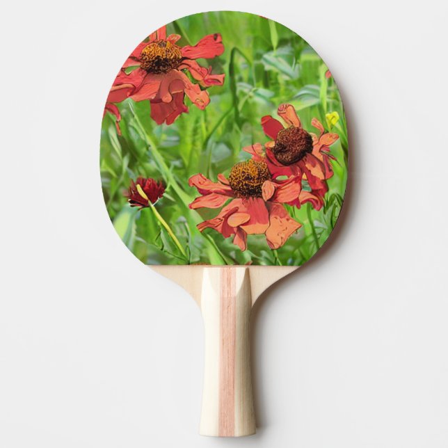 RAQUETTE DE PING PONG RED RUDBECKIA FLOWERS (Devant)