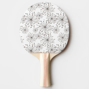 Raquette De Ping Pong Rétro arrière - plan floral