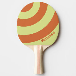 Raquette De Ping Pong Retro Desert Cactus Three Circle Stripe with Name