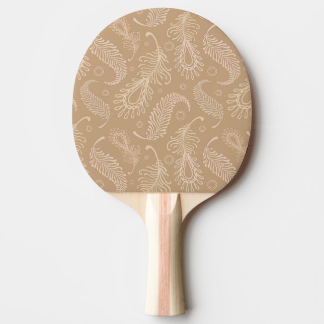 Raquette De Ping Pong Rétro-feater-pâle-motif (Devant)