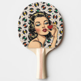 Raquette De Ping Pong Retro Lady