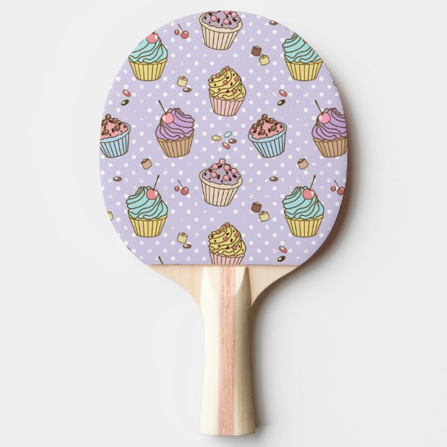 Raquette De Ping Pong Rétro motif de bonbons (Devant)