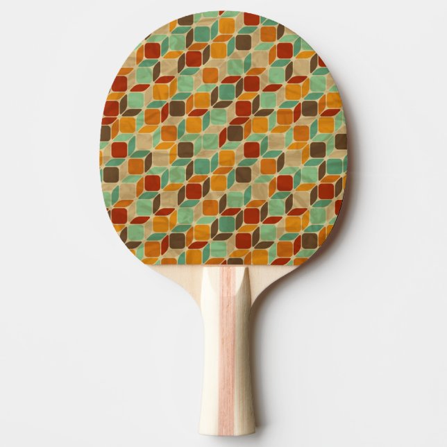 Raquette De Ping Pong Rétro motif géométrique 4 (Devant)