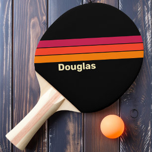 Raquette De Ping Pong Rétro VHS avec bandes et nom