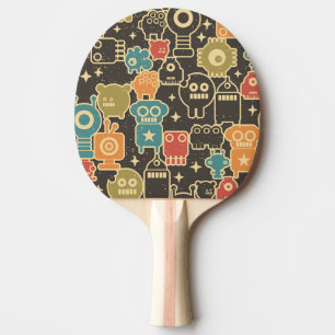 Raquette De Ping Pong Robots sur brun