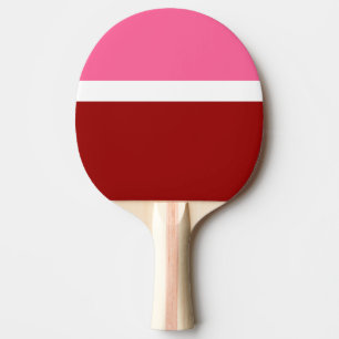 Raquette De Ping Pong Rose Blanc Marron Rouge Bloc de Couleurs 