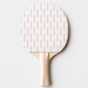 Raquette de Ping Pong Rose et Blanche Rayure Carré