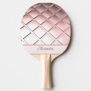Raquette De Ping Pong Rose Gold Waffle personnalisée