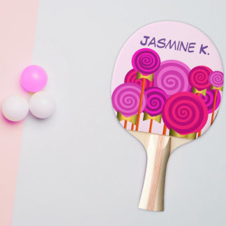 Raquette De Ping Pong Rose personnalisé