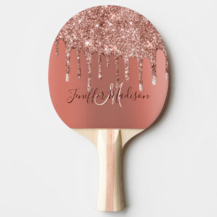 Raquette De Ping Pong Rose personnalisé Parties scintillant Gold Driver