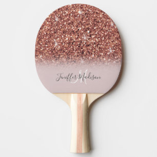 Raquette De Ping Pong Rose personnalisé Parties scintillant Gold Driver