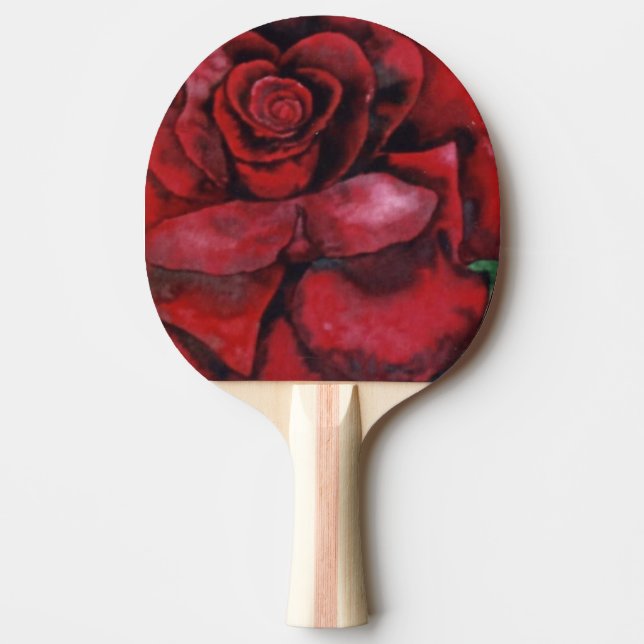 Raquette De Ping Pong "Rose rouge #1" Ping Pong Paddle (Devant)