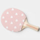 Raquette De Ping Pong Rosée avec Coeurs Blancs (Côté)