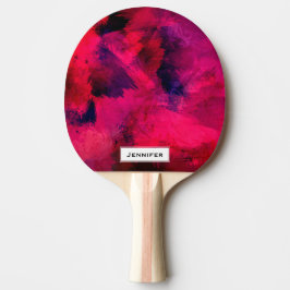 Raquette De Ping Pong Rouge foncé et violet Gras & Abstrait moderne