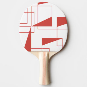 Raquette De Ping Pong Rouge, moderne, dynamique, motif géométrique tenda