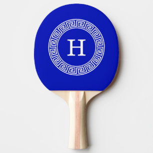 Raquette De Ping Pong Royal Blue Wt Grèce clé cadre de ligne initiale Mo