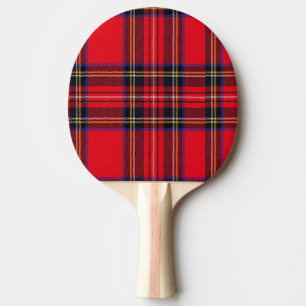 Raquette De Ping Pong Royal Stewart tartan rouge noir plaid