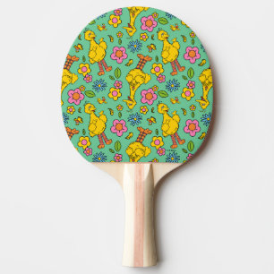 Raquette De Ping Pong Rue Sésame   Big Bird & Little Bird Motif