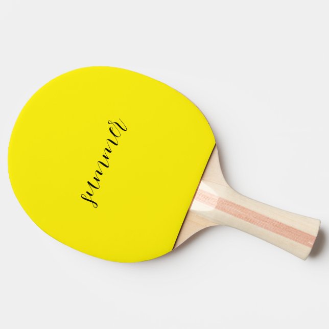 Raquette De Ping Pong Sac blanc élégant avec Jaune "été" (Côté)