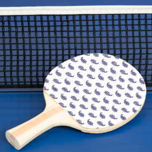 Raquette De Ping Pong Sac Cadeau Feuille Côtière Indigo