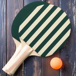 Raquette De Ping Pong Sage Green Polo Striping et Solide