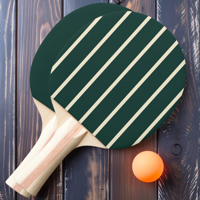 Raquette De Ping Pong Sage Green Striping et Solide (Créateur téléchargé)