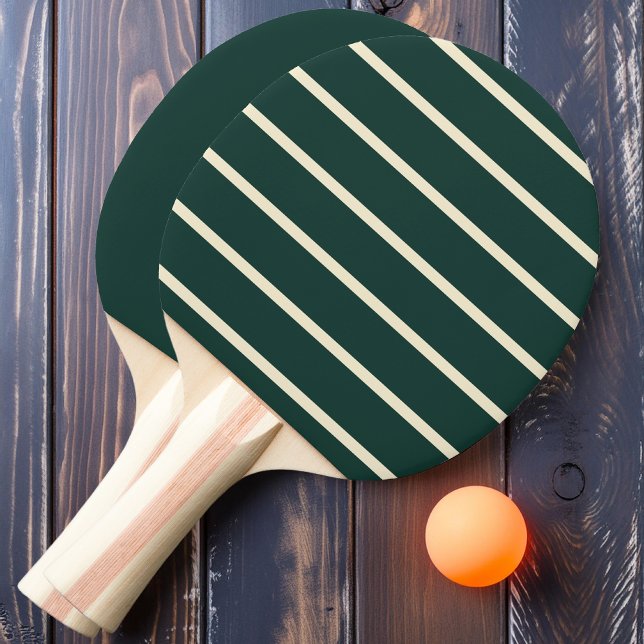 Raquette De Ping Pong Sage vert rayé et solide (Créateur téléchargé)