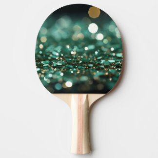 Raquette De Ping Pong ☘️ Saint Patrick’s Day Parties scintillant verte B