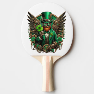 Raquette De Ping Pong Saint Patrick's Day trèfle à vapeur