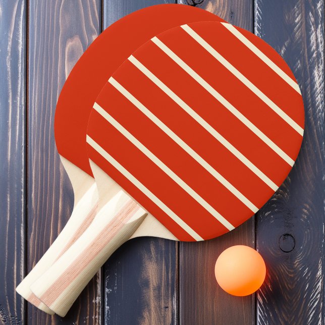 Raquette De Ping Pong Sang Orange rayé et solide (Créateur téléchargé)