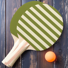 Raquette De Ping Pong Saule vert Polo rayures et solide