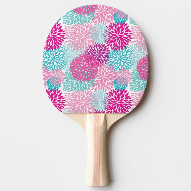Raquette De Ping Pong Schéma floral lumineux 2 (Devant)