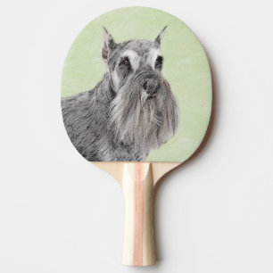 Raquette De Ping Pong Schnauzer (Giant, Standard) Peinture - Chien Art