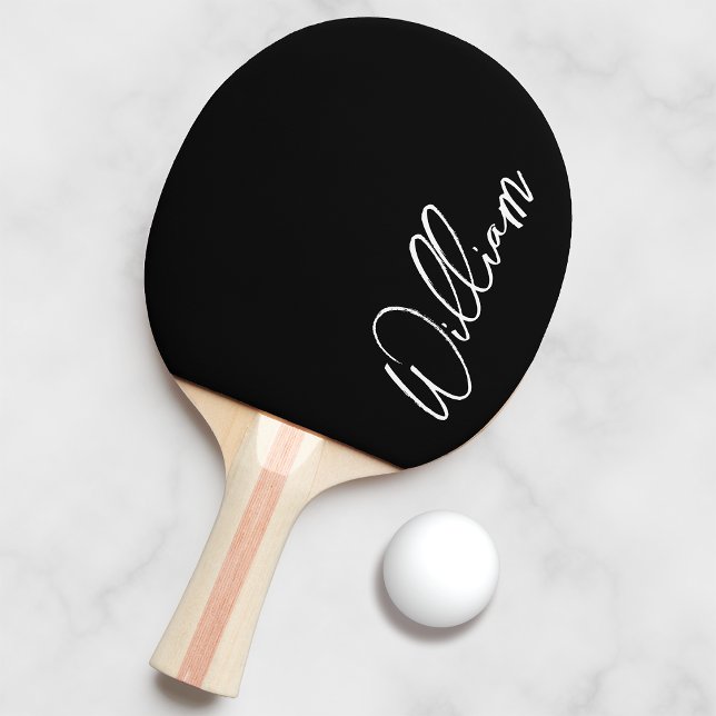 Raquette De Ping Pong Script moderne Nom personnalisé Ping Pong Paddle (Créateur téléchargé)