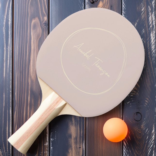 Raquette De Ping Pong Siècle moderne Lavande Kiss avec nom (Créateur téléchargé)
