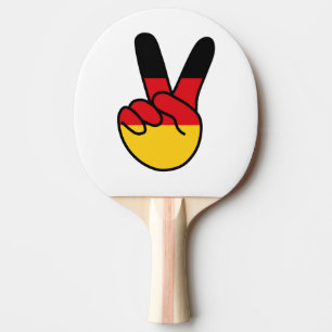 Raquette De Ping Pong Signe V du drapeau de l'Allemagne