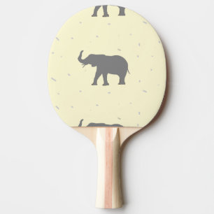 Raquette De Ping Pong Silhouette d'éléphant gris