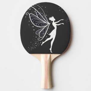 Raquette De Ping Pong Silhouette fée magique avec ailes et étoiles