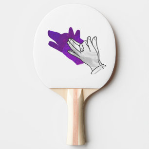 Raquette De Ping Pong Silhouette main Wolf pourpre