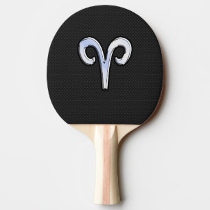 Raquette De Ping Pong Silver Chrome Comme Aries Zodiac SIGNE