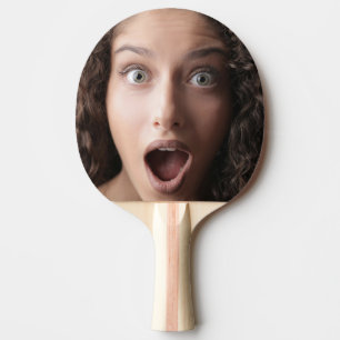 Raquette De Ping Pong Simple Amusement Surpris Drôle Photo Visage
