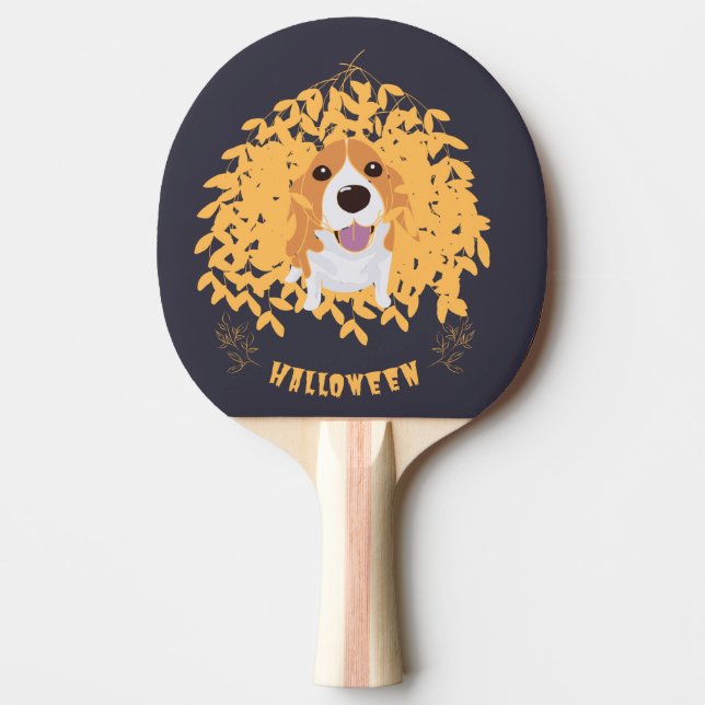 Raquette De Ping Pong Simple Elegant Mignonne mon chien et halloween (Devant)