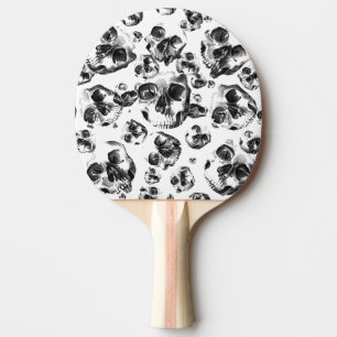 Raquette De Ping Pong Skeleton Skull Art Pattern