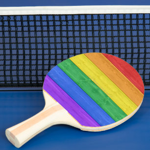Raquette De Ping Pong SlipperyJoe's classique arc-en-ciel tactile artisa