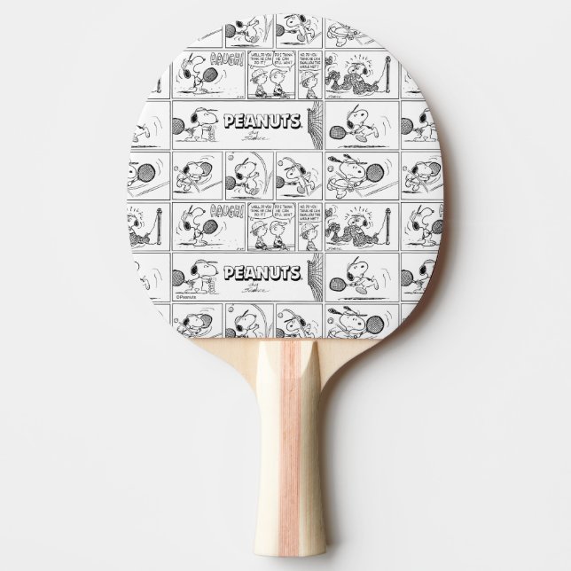 Raquette De Ping Pong Snoopy Joue Au Tennis (Devant)