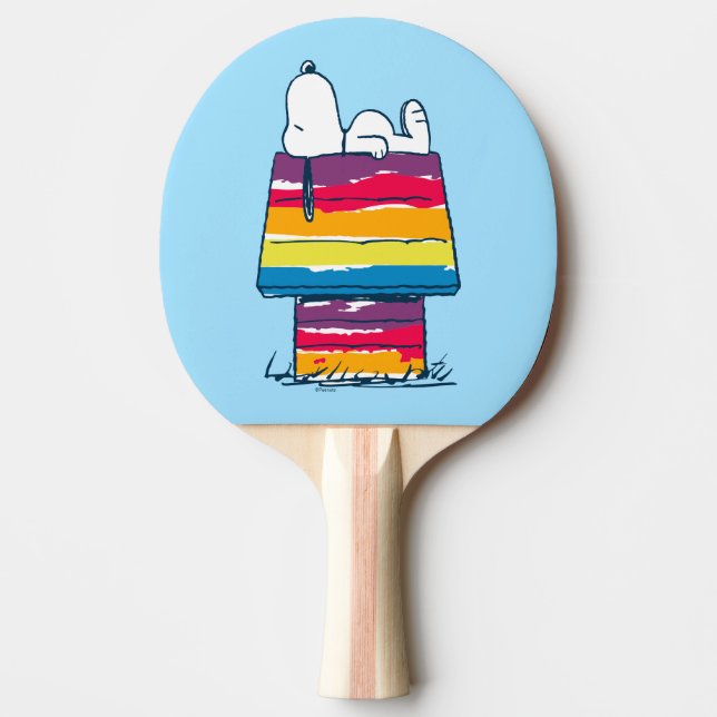 Raquette De Ping Pong Snoopy | Rainbow Dog House (Devant)