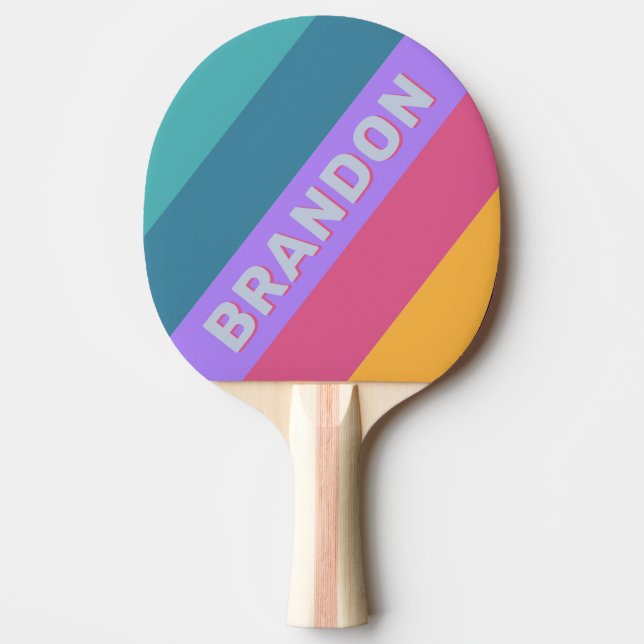 Raquette De Ping Pong Soft Pansy Dream Bold Strié avec le nom (Devant)