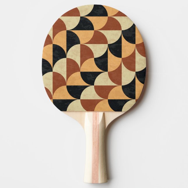 Raquette De Ping Pong Sol en marbre ancien, texture géométrique transpar (Devant)